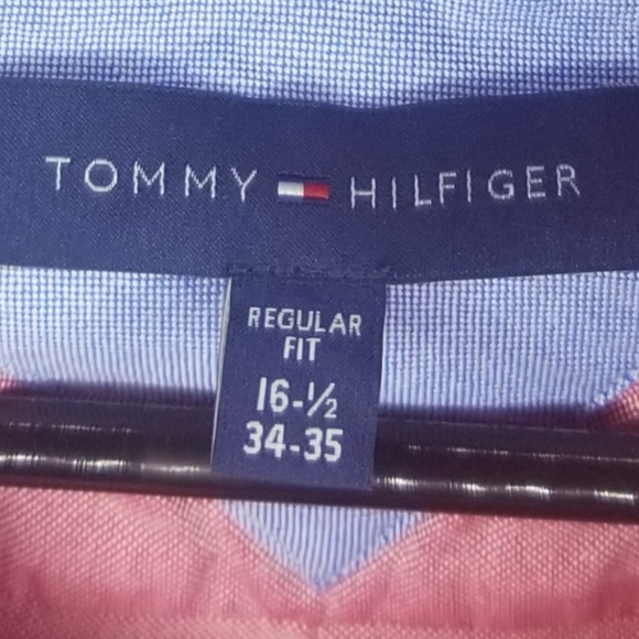 Tommy Hilfiger Men's Red Button Down 34-35 Fit - Picture 4 of 7